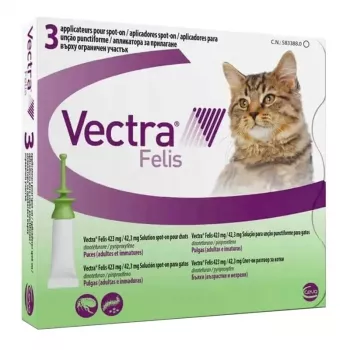Ceva Vectra Felis Spot-On Flohbehandlung für Katzen – 3 Pipetten