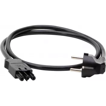 KOPP ELEKTROTECHNIK Schutz-Kontakt-Verlängerungskabel, 1,5 mm², GST18i3-kompatibel, 1 m, Schwarz