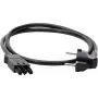 KOPP ELEKTROTECHNIK Schutz-Kontakt-Verlängerungskabel, 1,5 mm², GST18i3-kompatibel, 1 m, Schwarz