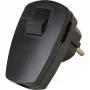 Kopp Kunststoff-Sicherheitsstecker mit Wippschalter, Schwarz, 16 A, 250 V, 3 x 1,5 mm²