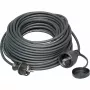 KOPP ELEKTROTECHNIK 25 m Schwerlast-Gummi-Verlängerungskabel, Schuko, H07RN-F, IP44, 16 A, Schwarz