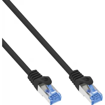 InLine® Cat.6A S/FTP LSZH Patchkabel, CCA, Schwarz, 2m, 50er-Pack