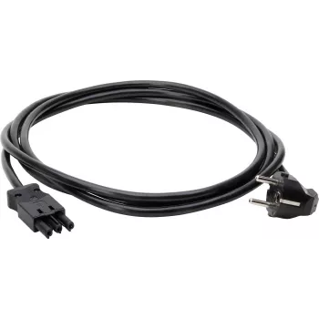 Kopp GST18i3 Schuko Winkelstromkabel 3m 3G1,5mm² H05VV-F Schwarz