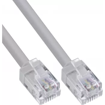 InLine® Modulares Rundkabel RJ12, Stecker/Stecker, 6-adrig, 6P6C, 15m, Schwarz