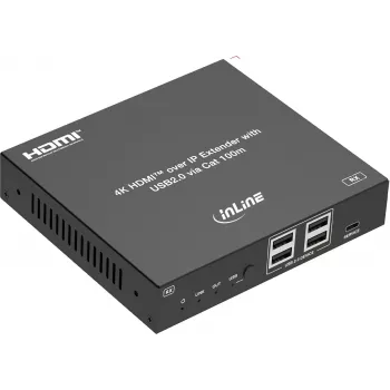 InLine® KVM-Extender über IP, HDMI 4K/60Hz, 100m, Empfänger (RX) (57886H)