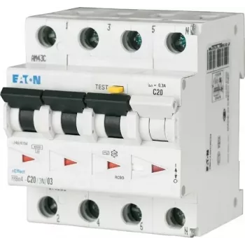 Eaton FRBM4-C32/3N/003-A RCBO, 4-polig (3P+N), 32 A, 30 mA, Typ A, C-Charakteristik, 6 kA