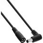InLine® DC-Verlängerungskabel, Winkelstecker, 5,5 x 2,1 mm, Schwarz, 5 m