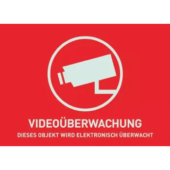 ABUS Videoüberwachung Warnaufkleber, 148x105 mm (AU1320)