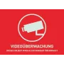 ABUS Videoüberwachung Warnaufkleber, 148x105 mm (AU1320)