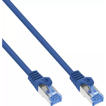 INLINE B-72603B 40er-Pack Cat.6A S/FTP LSZH Patchkabel, CCA, Blau, 3m