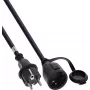InLine® Schutzkontakt-Verlängerungskabel, Outdoor IP44, Berührungsschutz, 2m, Schwarz