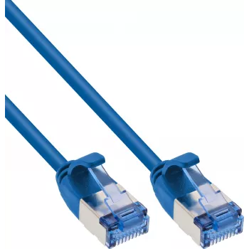 InLine® Slim Patchkabel, U/FTP PiMf, Cat.6A, Blau, 3 m