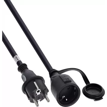 InLine® Schutzkontakt-Verlängerung, Outdoor IP44, Berührungsschutz, 20m