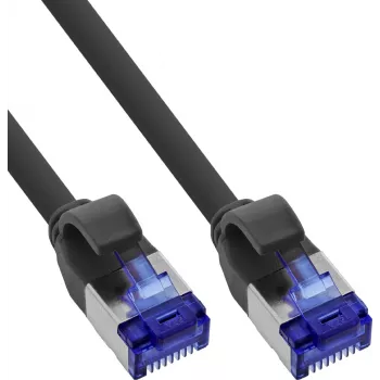 INLINE B-74902S 90er-Pack Slim Cat.6A S/FTP LSZH Patchkabel, 2m, Schwarz