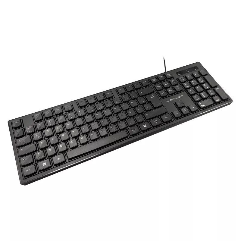 LC-Power LC-KEY-903DE Bürotastatur, USB, Schwarz, deutsches Layout
