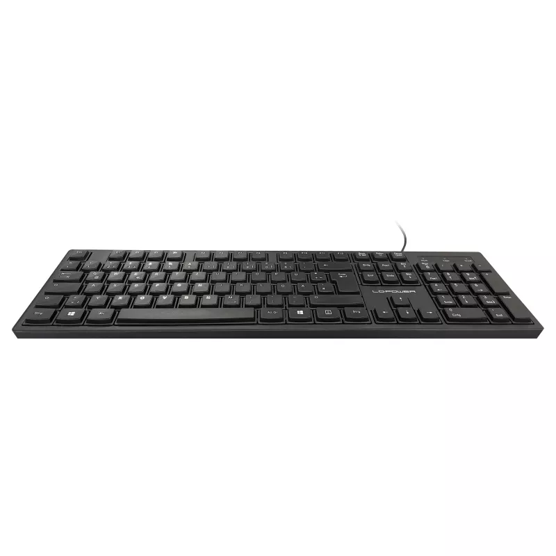 LC-Power LC-KEY-903DE Bürotastatur, USB, Schwarz, deutsches Layout