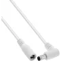 InLine® DC-Verlängerungskabel, Winkelstecker, 5,5 x 2,5 mm, Weiß, 5 m
