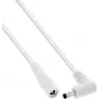 InLine® DC-Verlängerungskabel, Winkelstecker, 4,0 x 1,7 mm, Weiß, 2 m