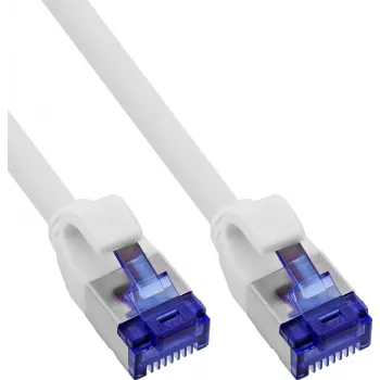 INLINE B-74914W Slim Cat.6A S/FTP LSZH Patchkabel, Weiß, 1,5m, 100er-Pack