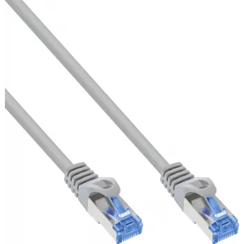 INLINE B-72655 Cat.6A S/FTP LSZH Patchkabel, CCA, Grau, 0,50 m, 100er-Pack