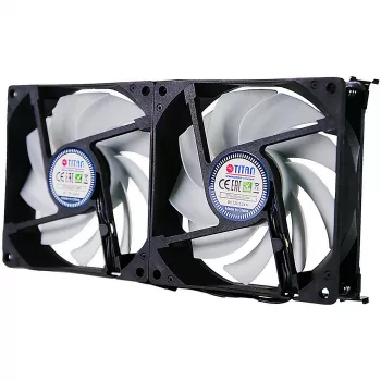 Titan TTC-SC22(A)/V2+ Doppelter Kühlschranklüfter 92x25mm IP55 für Camping