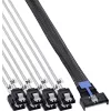 InLine® MCIO x8 Breakout-Kabel auf 8x SATA, 1 m