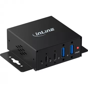 InLine USB 3.2 Industrie-Hub, 4-Port, 2x USB-A, 2x USB-C (35396H)