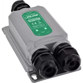 InLine® 60W PoE++ Injektor für den Außenbereich, Gigabit, IP67
