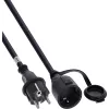 InLine® Schutzkontakt-Verlängerung, Outdoor IP44, Berührungsschutz, 10m