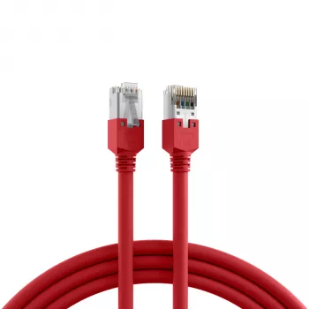 EFB Elektronik K2793.0,50 RJ45 Crossover Patchkabel Cat.5e SF/UTP, Hirose TM11, Draka UC300, 0,5 m, rot