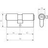PSG 63.63535.MN Euro-Profil Doppelzylinderschloss 35/35 Satin Nickel