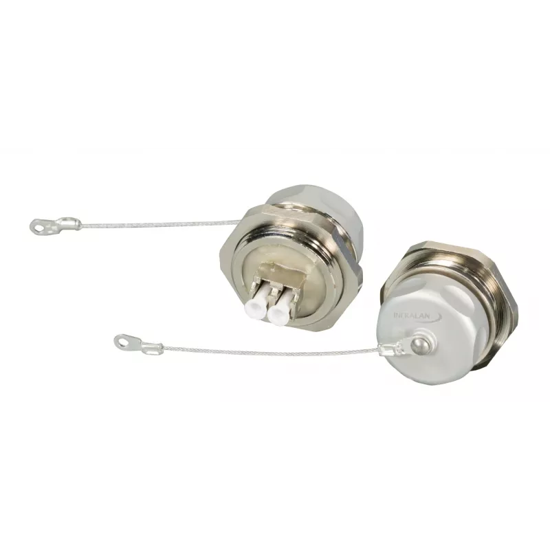 EFB Elektronik IP67DFKLCDM LC-Duplex-Durchführungskupplung, Metallgehäuse, Keramikhülse, M25