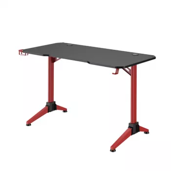 LogiLink Gaming-Schreibtisch 120x60 cm RGB roter Rahmen