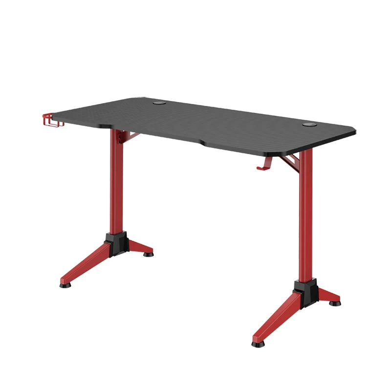LogiLink Gaming-Schreibtisch 120x60 cm RGB roter Rahmen