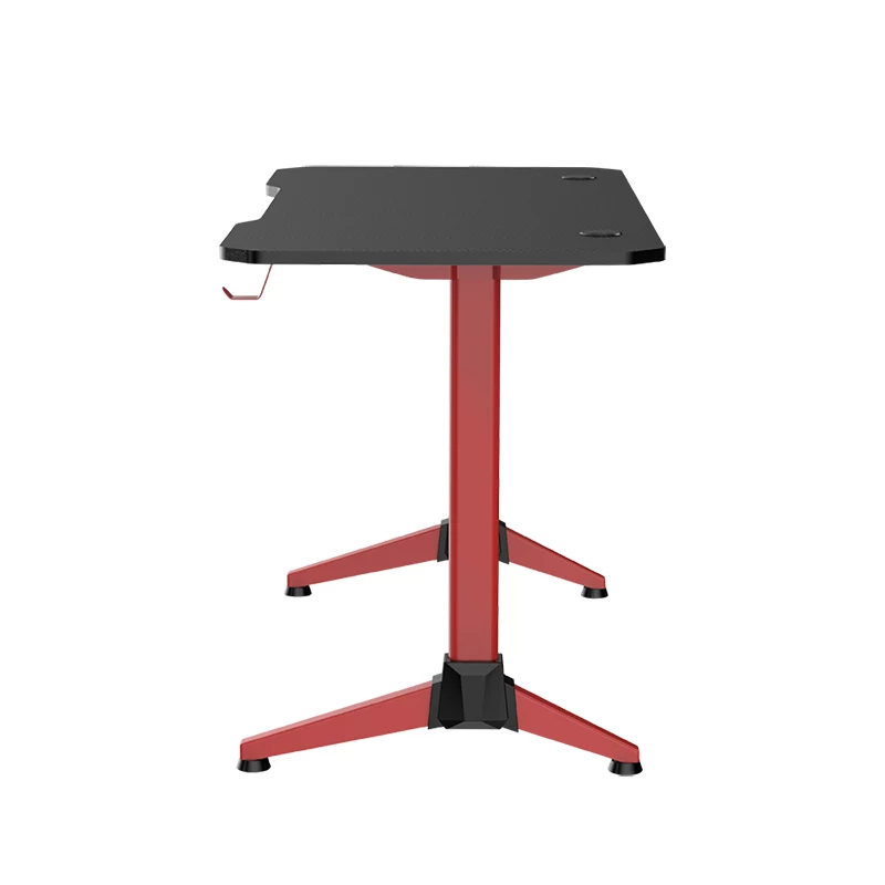LogiLink Gaming-Schreibtisch 120x60 cm RGB roter Rahmen