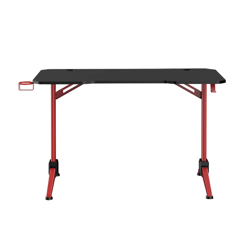 LogiLink Gaming-Schreibtisch 120x60 cm RGB roter Rahmen
