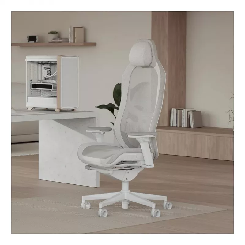 Fractal Design Refine 2 Mesh Light Gaming-Stuhl, Hellgrau/Weiß