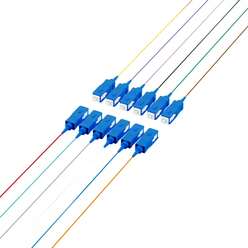 EFB Elektronik Glasfaser-Pigtail SC 9/125 OS2 12-Farben-Set 2m - Singlemode-Kabel/Adapter-Set