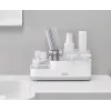 Joseph Joseph EasyStore Badezimmer-Organizer Weiß/Grau - Kompakter Organizer mit mehreren Fächern und belüfteter Drainage