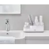 Joseph Joseph EasyStore Badezimmer-Organizer Weiß/Grau - Kompakter Organizer mit mehreren Fächern und belüfteter Drainage