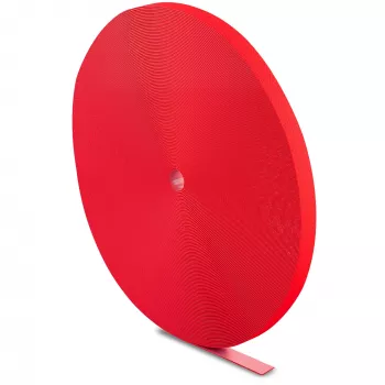 LABEL THE CABLE LTC PRO Roll Strap, doppelseitige Klettrolle, 25 m rot
