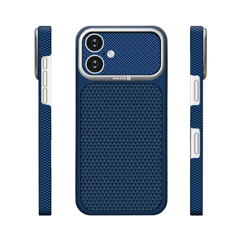 Evelatus Apple iPhone 16 Carbon Premium Edition MagSafe Hülle Mitternachtsblau