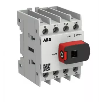 ABB OTOT40G1-4BSN1Plus 40A 4-poliger Lasttrennschalter, Frontantrieb, Hutschienenmontage