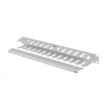 Lanberg 19 inch 1U Kabelmanagement mit Abdeckung Typ A Grau