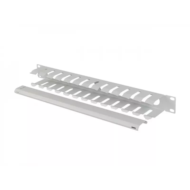 Lanberg 19 inch 1U Kabelmanagement mit Abdeckung Typ A Grau