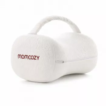 Momcozy EP001 Ergonomisches Memory-Schaum-Kniekissen für Seitenschläfer, Creme-Weiß