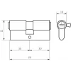 PSG 63.63030.MM Messing Euro-Profil Doppelzylinder Schloss 30/30 mm
