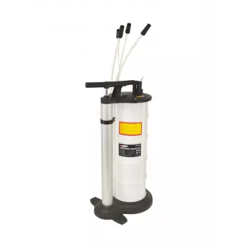 AWTOOLS AW15965 Manueller Flüssigkeitsabsauger 9L - 3 Sonden, -0,8 bar Vakuum, für Öl, Getriebe, Bremsflüssigkeit