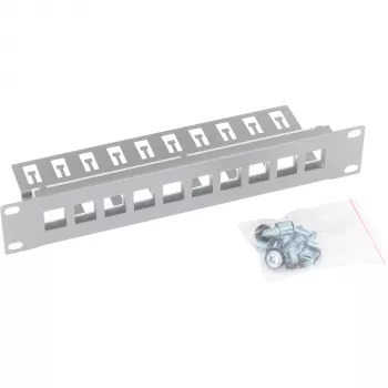 Triton RAC-PP-X03-C1 10-Port 1U Blank Keystone Patchpanel, grau