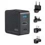 UNITEK P1242ABK01 GaN 3-in-1 Reise-Ladegerät-Hub 65W mit 4K@60Hz HDMI, USB-A und USB-C